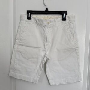 Crewcuts Kids White Flat Front Shorts